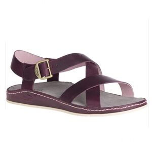 Chaco Leather Wayfarer Classic Z Sandal in Fig